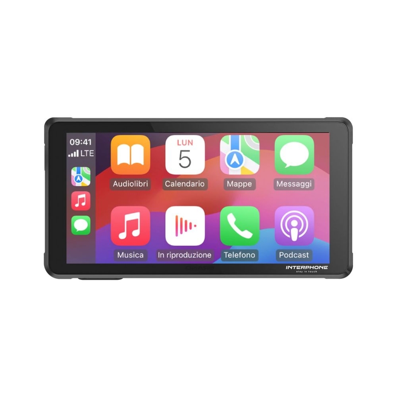 Interphone RIDESYNC Apple CarPlay y Android Auto Pantalla para motocicletas