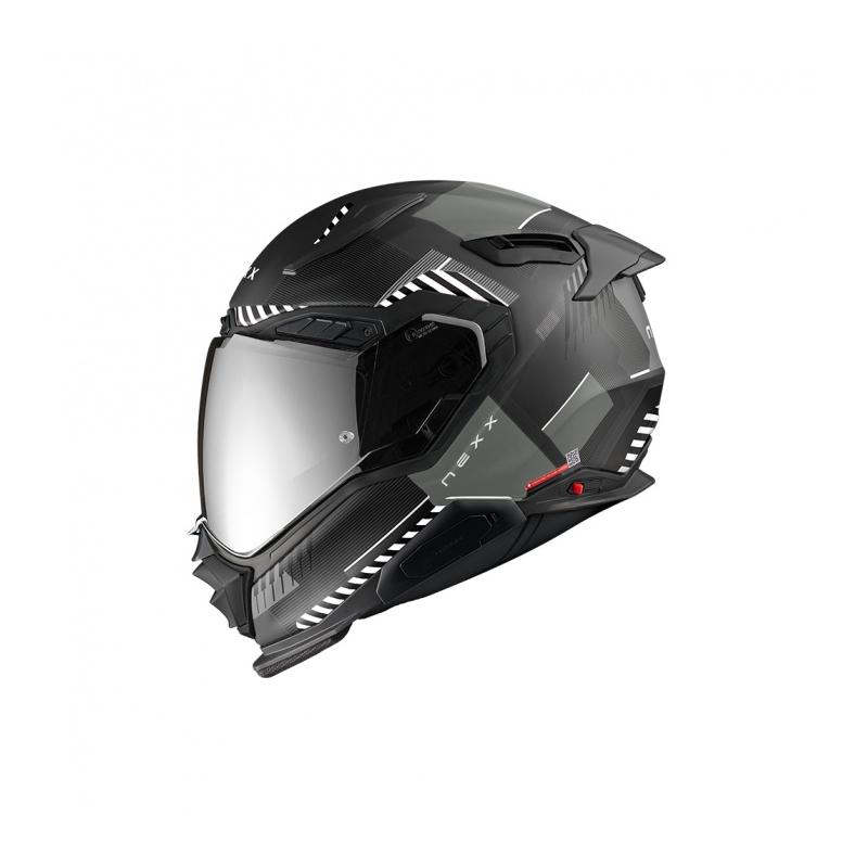 Casco integral de moto Nexx X.WST3 Fluence negro y plata