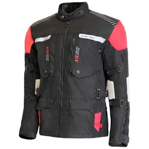 Chaqueta de moto Street Racer All Season Negro-Gris-Rojo