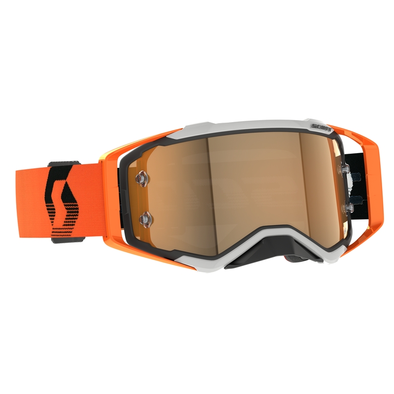 Gafas de motocross Scott Prospect AMP gris-naranja-dorado