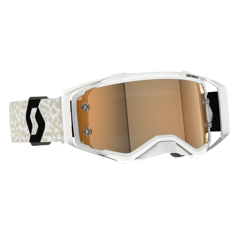Gafas de motocross Scott Prospect AMP blanco-negro-oro