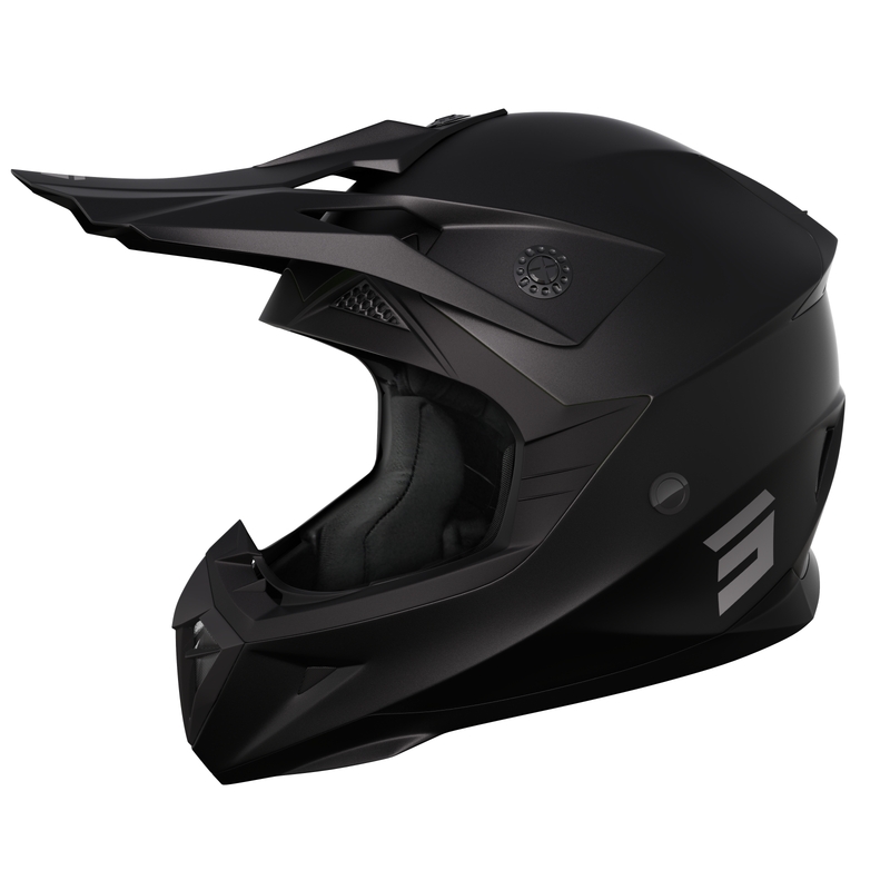Casco de motocross infantil Shot Pulse Kid 2.0 negro mate