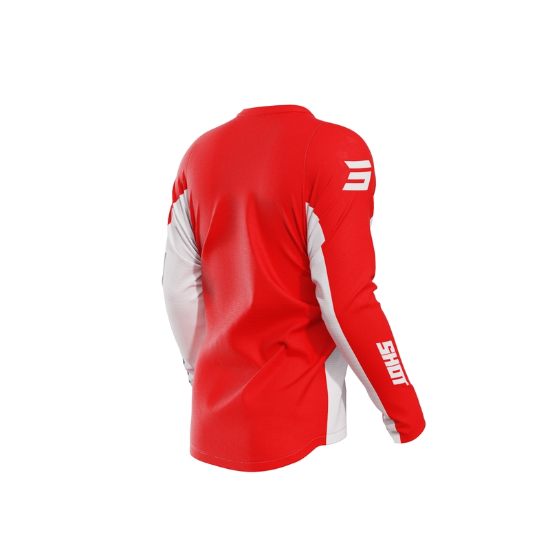 Maillot motocross Shot Devo Star rojo liquidación