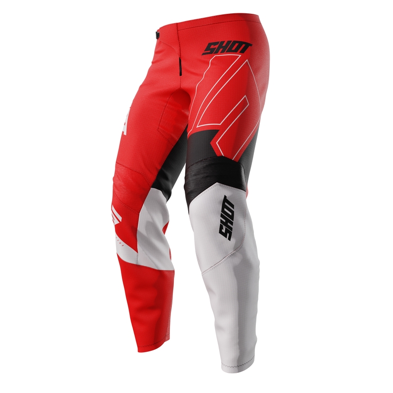 Pantalones Motocross Niños Shot Draw Rush Rojo liquidación