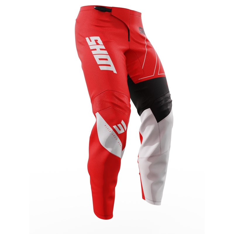 Pantalones Motocross Niños Shot Draw Rush Rojo liquidación