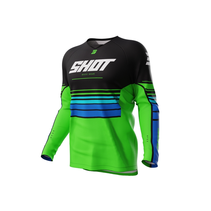 Maillot motocross infantil Shot Peak verde liquidación