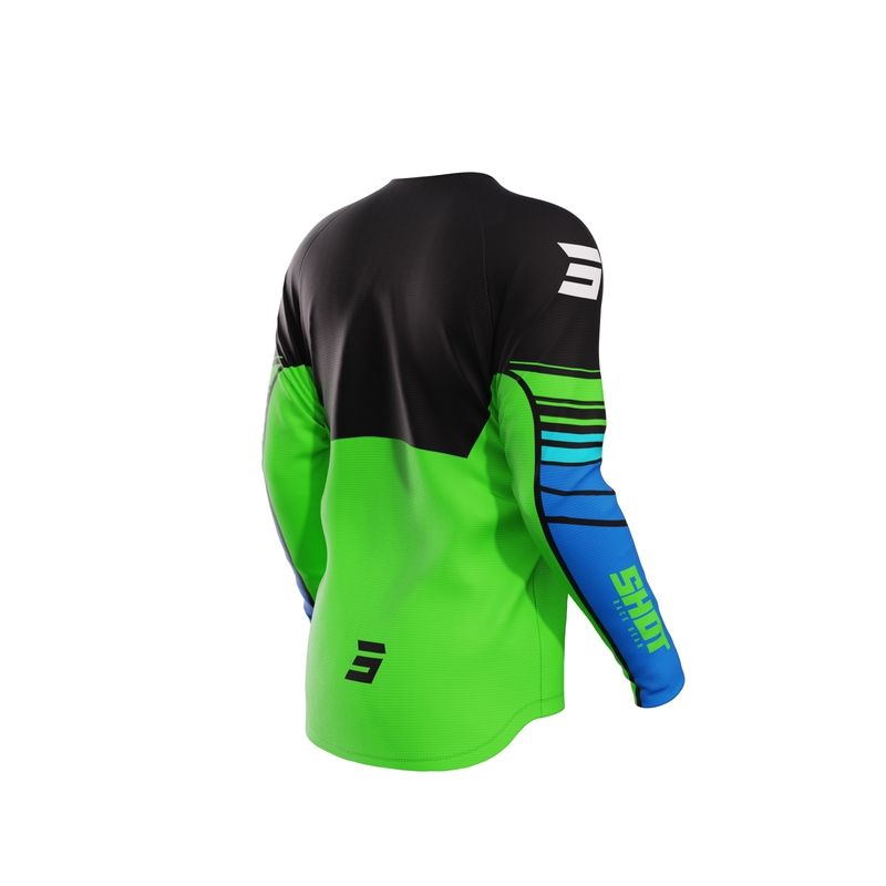 Maillot motocross infantil Shot Peak verde liquidación