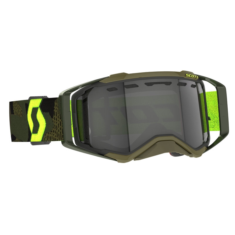 Gafas de motocross Scott Prospect Enduro LS caqui-amarillo fluo-gris