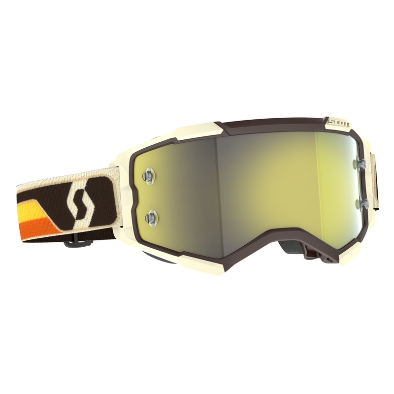 Gafas de motocross Scott Fury CH marrón-beige-amarillo