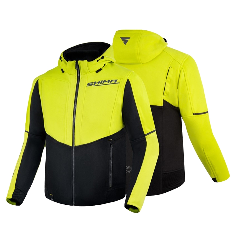 Mikina na motorku Shima Daybreaker fluo žluto-černá