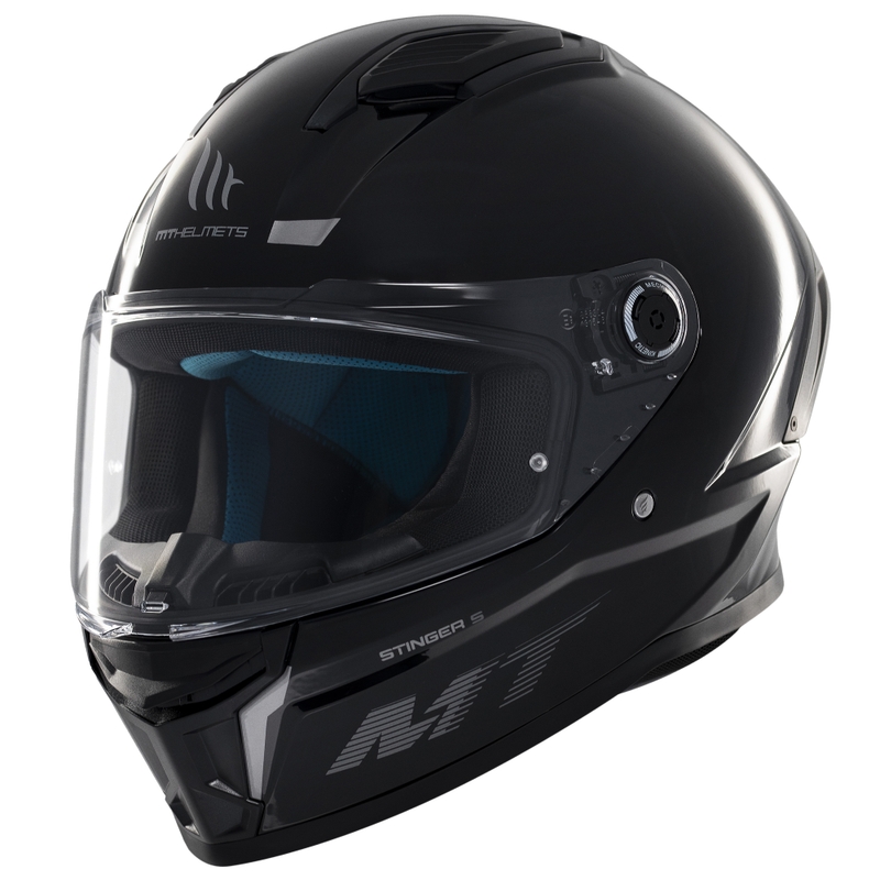 Casco de moto integral MT Stinger 2 Solid negro brillo