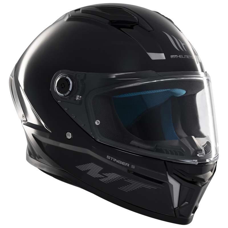 Casco de moto integral MT Stinger 2 Solid negro brillo