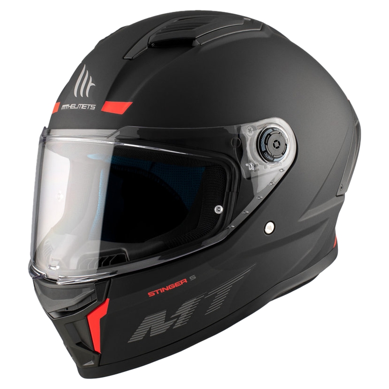 Casco de moto integral MT Stinger 2 Solid negro mate