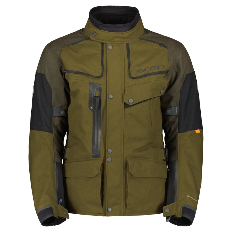 Chaqueta de moto SCOTT VOYAGER DRYO negro-marrón-oliva
