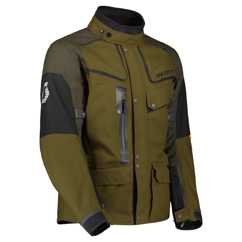 Chaqueta de moto SCOTT VOYAGER DRYO negro-marrón-oliva