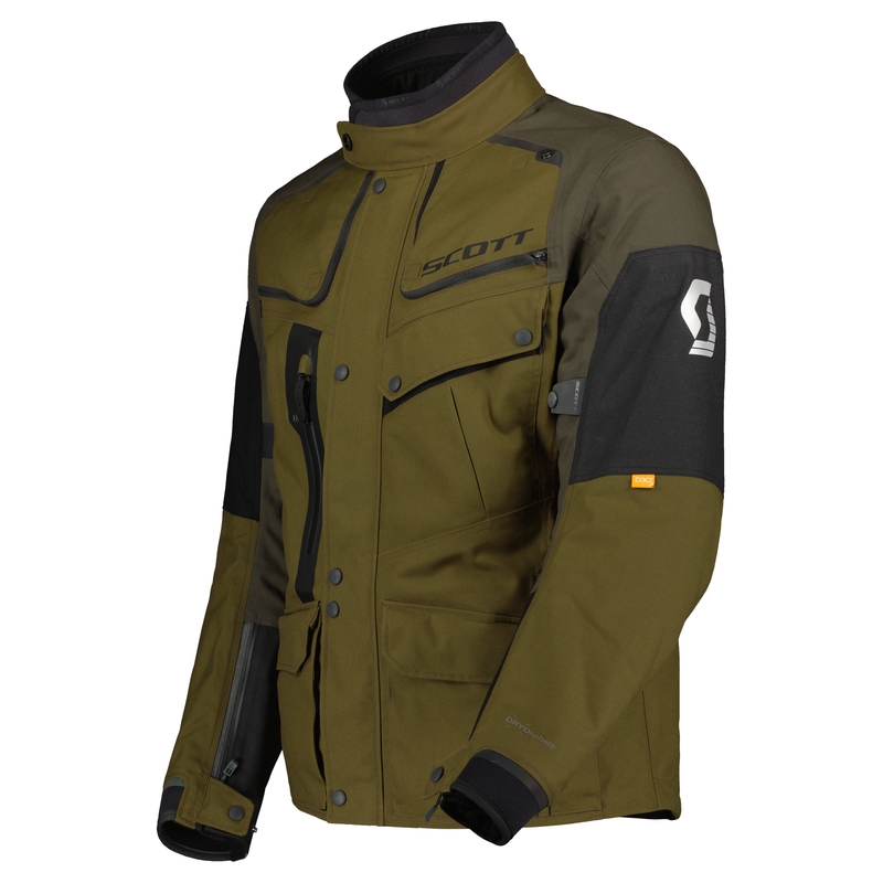 Chaqueta de moto SCOTT VOYAGER DRYO negro-marrón-oliva
