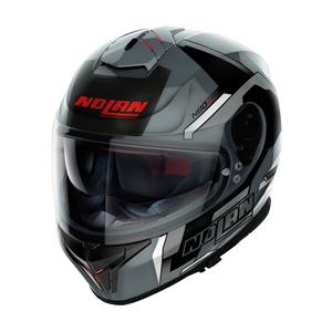 Casco integral de moto Nolan N80-8 Wanted N-com negro y rojo