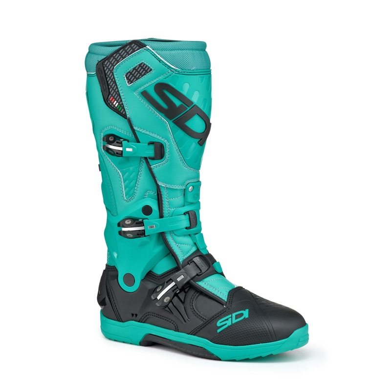 Botas de moto SiDi Crossair negras y menta