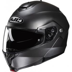Casco de moto abatible HJC C91N Titanio semiplano macizo