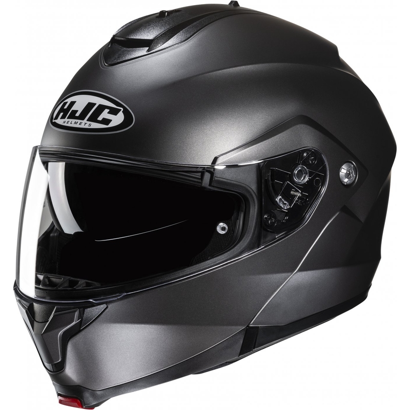 Casco de moto abatible HJC C91N Titanio semiplano macizo