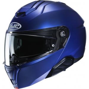 Casco de moto abatible HJC i91 Solid azul metalizado