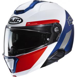 Casco abatible HJC i91 Bina MC21 blanco-azul-rojo