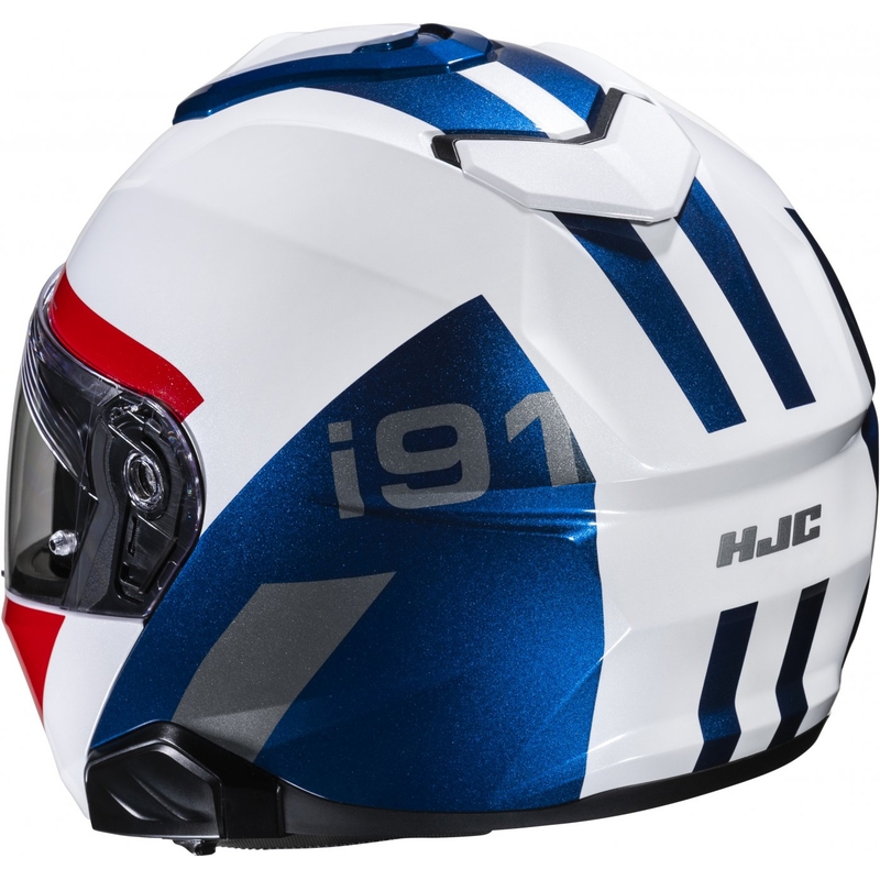 Casco abatible HJC i91 Bina MC21 blanco-azul-rojo