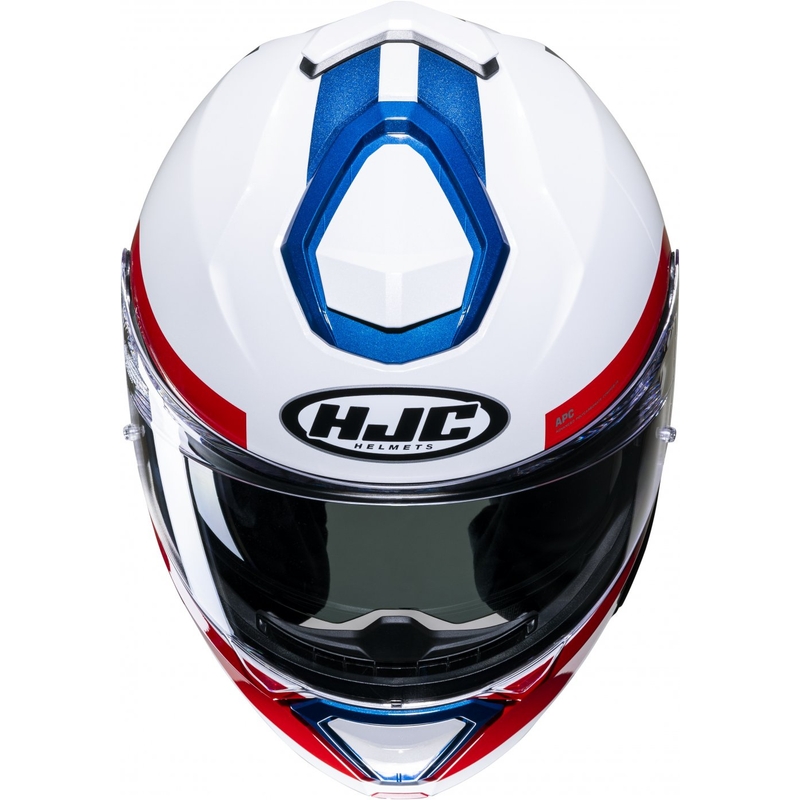 Casco abatible HJC i91 Bina MC21 blanco-azul-rojo