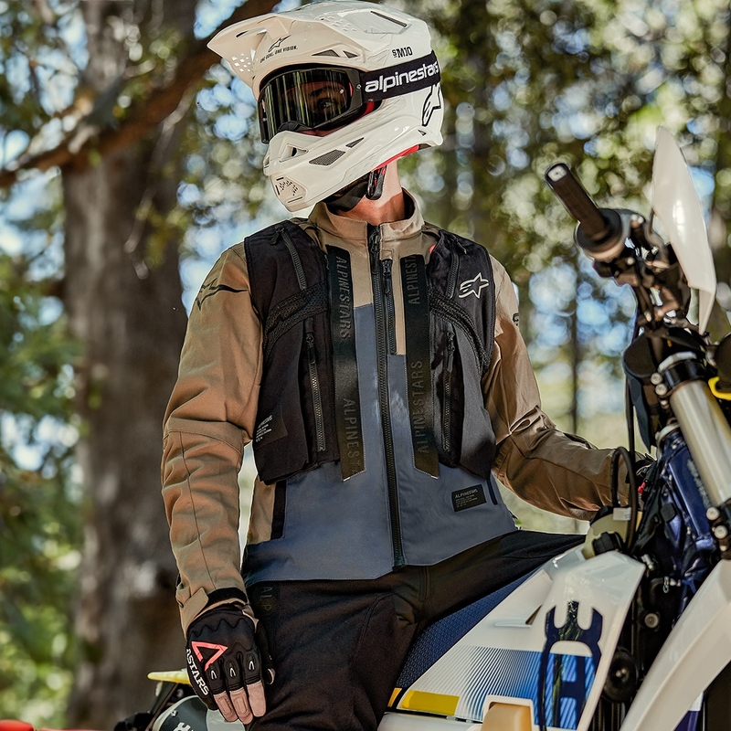 Chaqueta de moto Alpinestars Techdura negra reflectante