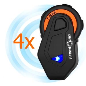 Juego de 4 intercomunicadores Bluetooth T-MAX