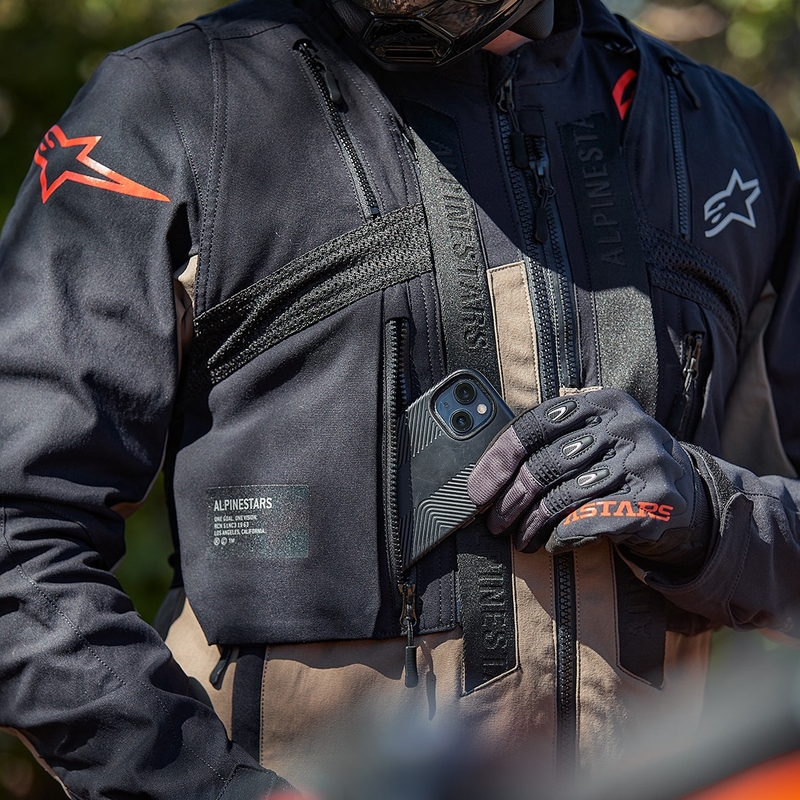 Chaqueta de moto Alpinestars Techdura Negra y Marrón