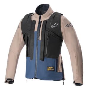 Chaqueta de moto Alpinestars Techdura Negro-Marrón-Azul Oscuro