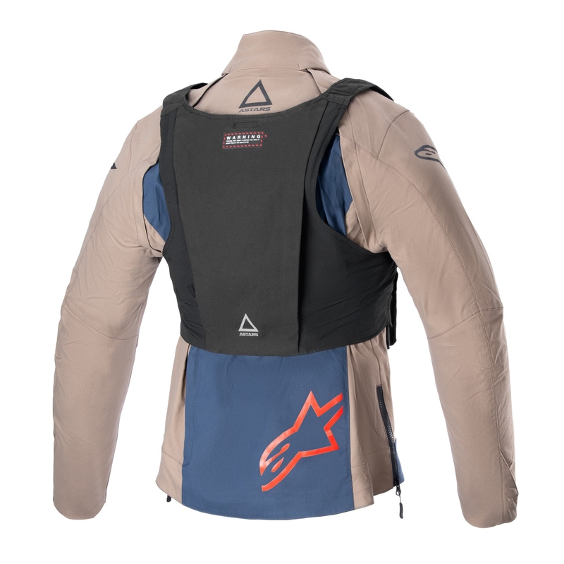 Chaqueta de moto Alpinestars Techdura Negro-Marrón-Azul Oscuro