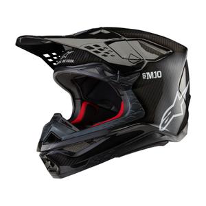 Casco de motocross Alpinestars Supertech S-M10 Solid Gloss Carbon