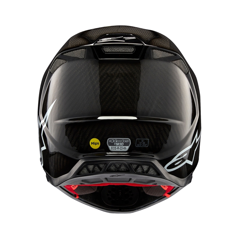 Casco de motocross Alpinestars Supertech S-M10 Solid Gloss Carbon