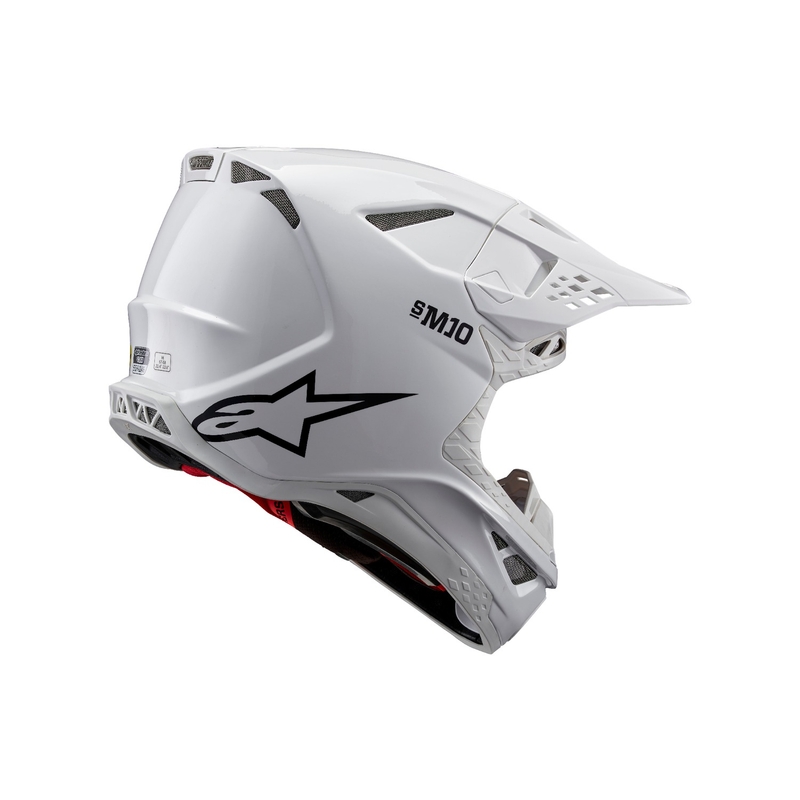 Casco de motocross Alpinestars Supertech S-M10 Solid White