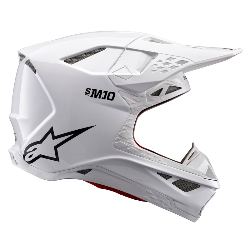 Casco de motocross Alpinestars Supertech S-M10 Solid White