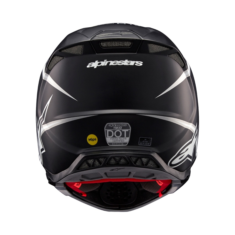 Casco de motocross Alpinestars Supertech S-M10 Ampress negro mate y blanco