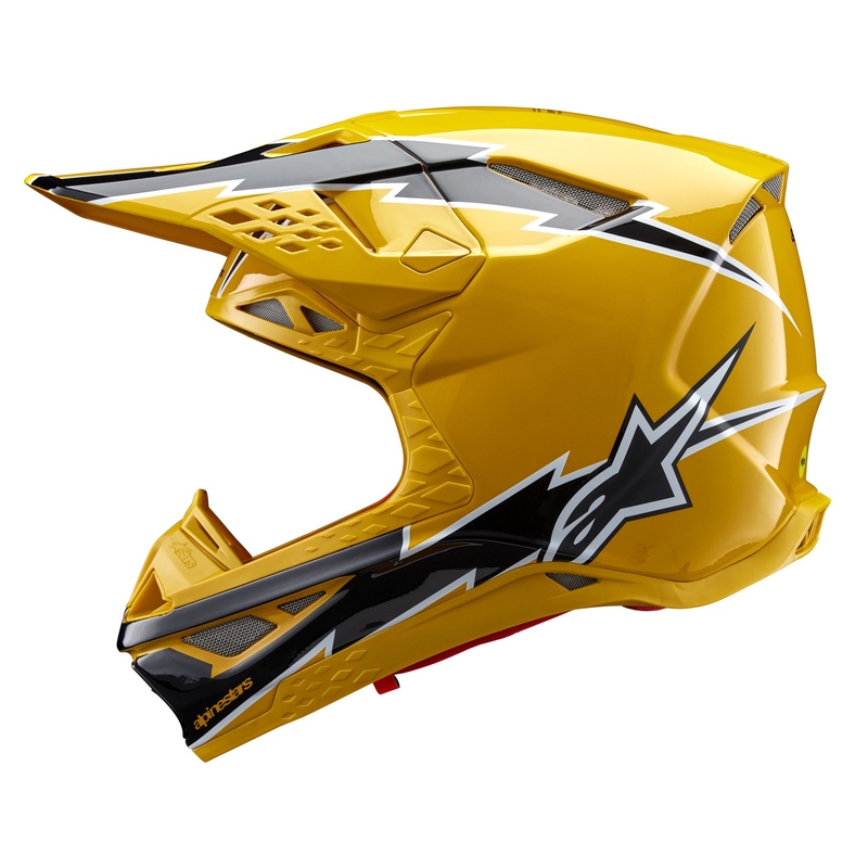 Casco Motocross Alpinestars Supertech S-M10 Ampress Negro y Amarillo