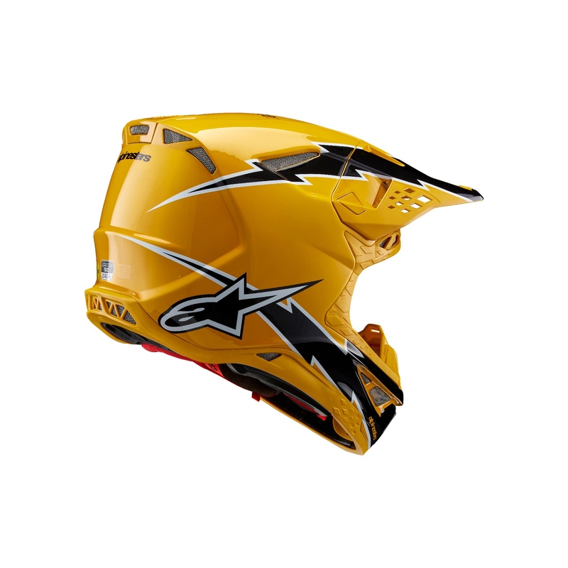 Casco Motocross Alpinestars Supertech S-M10 Ampress Negro y Amarillo