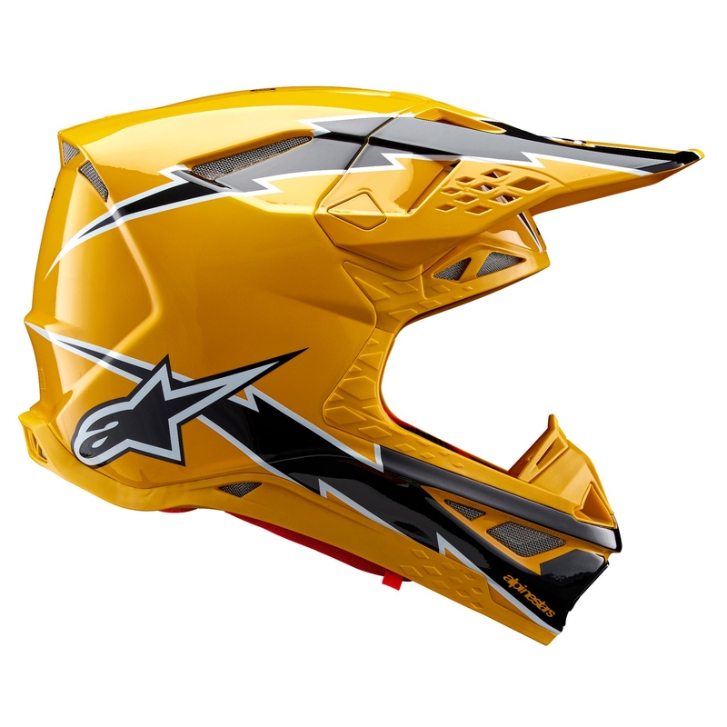 Casco Motocross Alpinestars Supertech S-M10 Ampress Negro y Amarillo