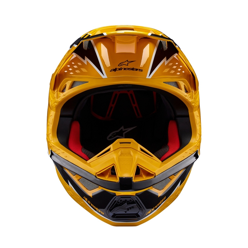 Casco Motocross Alpinestars Supertech S-M10 Ampress Negro y Amarillo