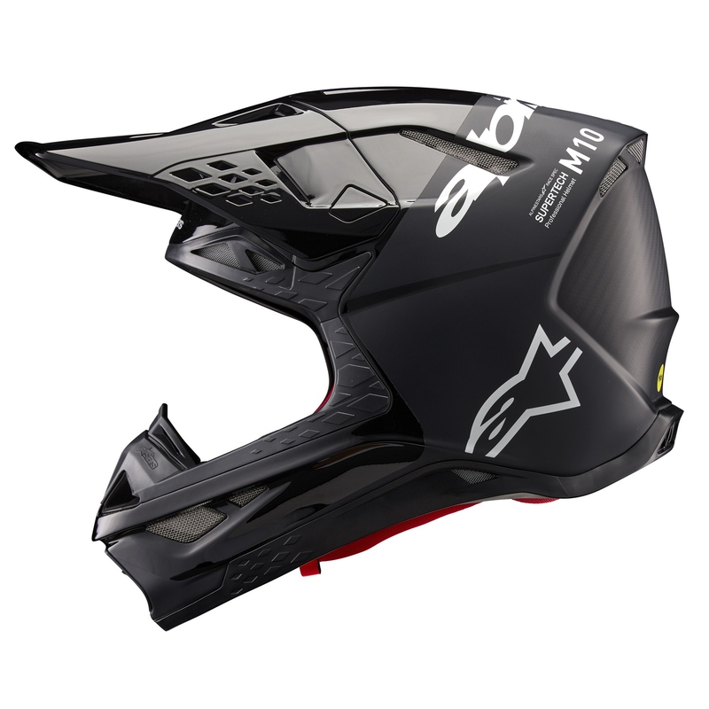 Casco de motocross Alpinestars Supertech S-M10 Flood negro-gris oscuro