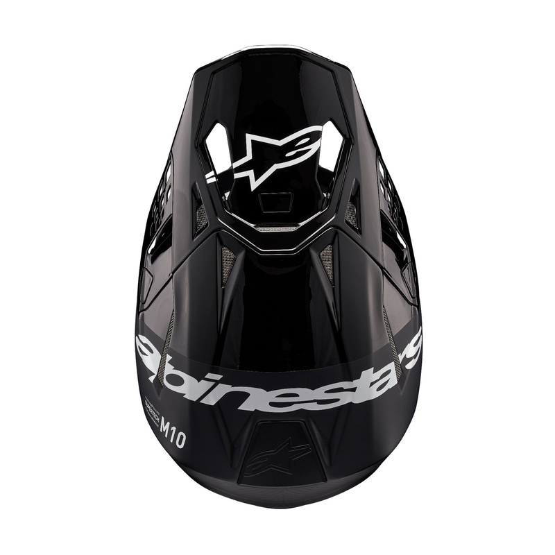 Casco de motocross Alpinestars Supertech S-M10 Flood negro-gris oscuro