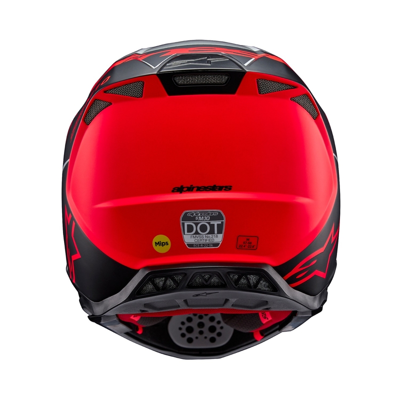 Casco de motocross Alpinestars Supertech S-M10 Flood plata mate-negro-naranja fluo