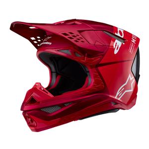 Casco de motocross Alpinestars Supertech S-M10 Flood rojo fluo mate