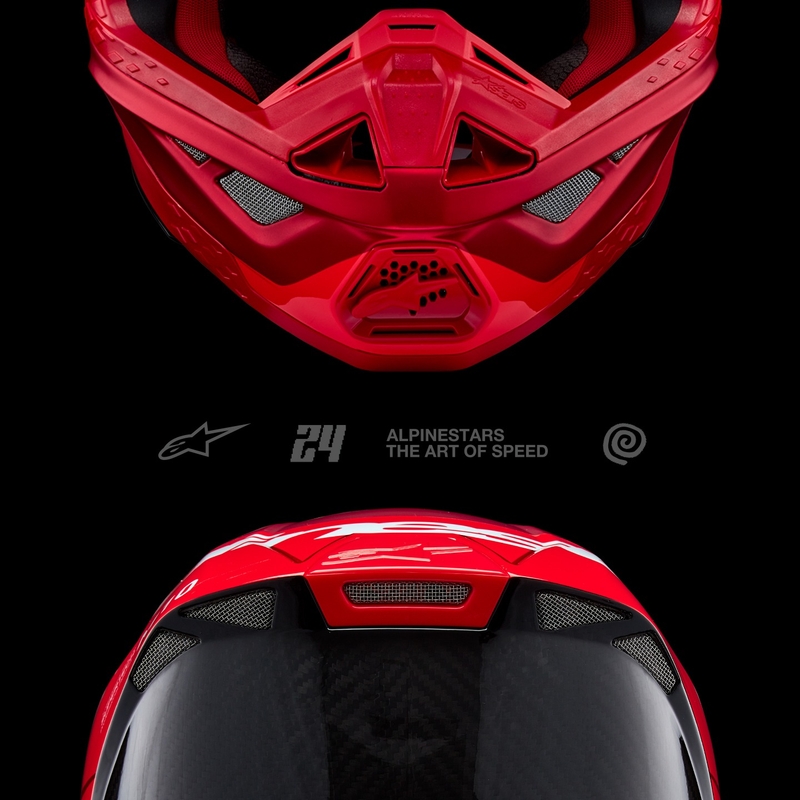 Casco de motocross Alpinestars Supertech S-M10 Flood rojo fluo mate