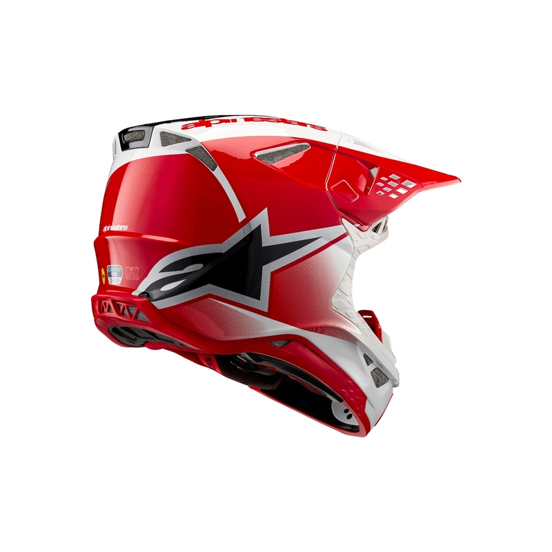 Casco de motocross Alpinestars Supertech S-M10 Unite rojo y blanco