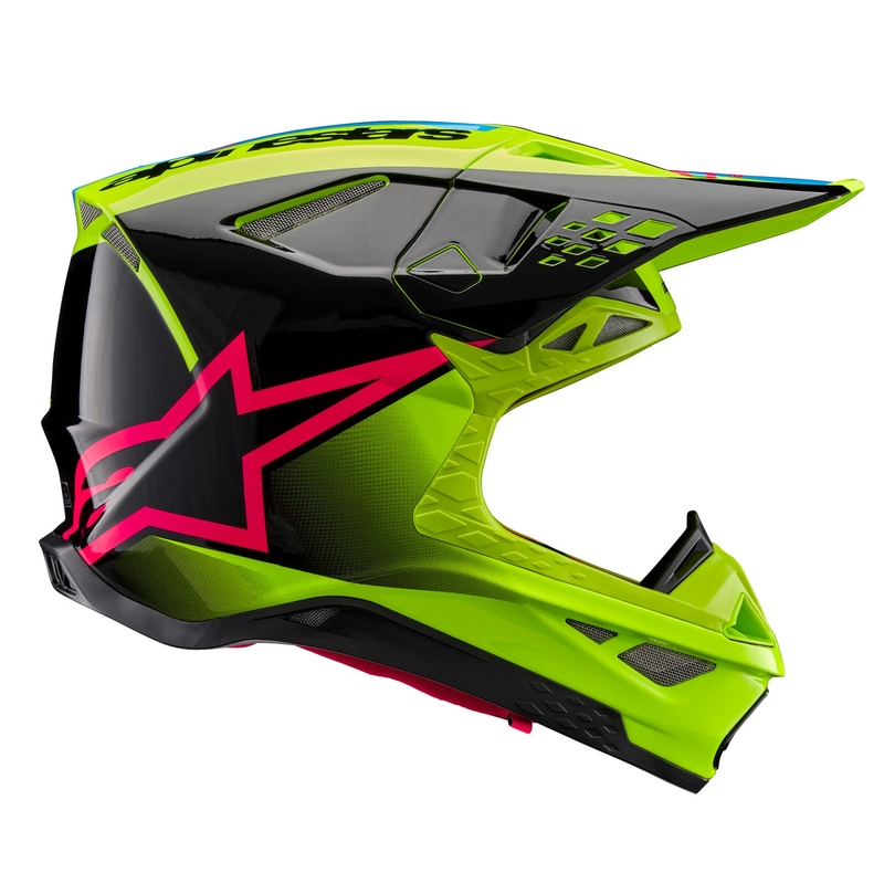 Casco de motocross Alpinestars Supertech S-M10 Unite amarillo flúor-negro-rosa