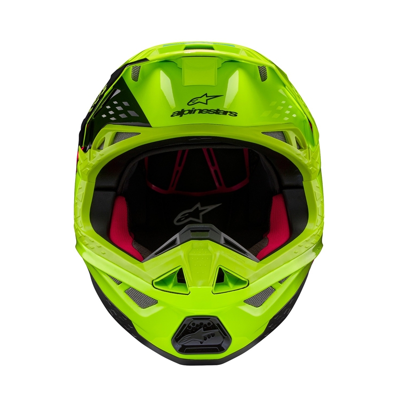 Casco de motocross Alpinestars Supertech S-M10 Unite amarillo flúor-negro-rosa